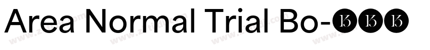Area Normal Trial Bo字体转换